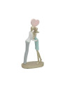 Figurine Décorative Couple Amour Ballon Cœur Résine