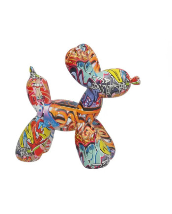 Anjali Hund Figur Harz Graffiti 30.5x11x27cm Pop Art Deko