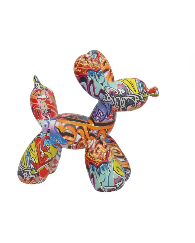Anjali Hund Figur Harz Graffiti 30.5x11x27cm Pop Art Deko