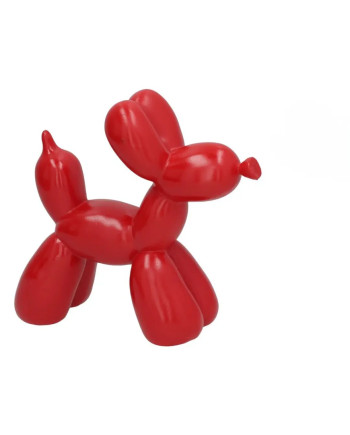 Figura Cane Palloncino Kinari Deco Rosso 30.5x11x27cm