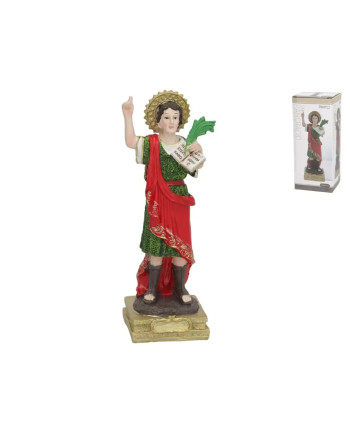 Figurine St Pancrace Résine 7x6x19,5cm Décor Religieux