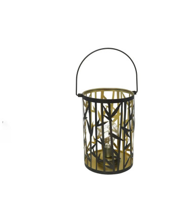 Metal Lantern Bamboo Design 20cm Oriental Decor Light