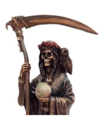 Figura Decorativa Santa Muerte Resina Colección Altar