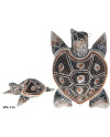 Tortue Bois Sculpté 25cm | Figurine Déco Artisanale Maison