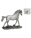 Statue Cheval Argent Décorative 22cm - Sculpture