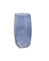 Vaso Vetro Blu 30cm Design Moderno Arredo Casa