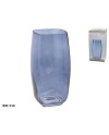 Vaso Vetro Blu 30cm Design Moderno Arredo Casa