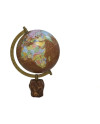 Mappamondo 15cm Odissea Decorativo Base Effetto Legno
