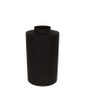Vase Cylindrique Minimaliste Noir Mat 29cm Décoration