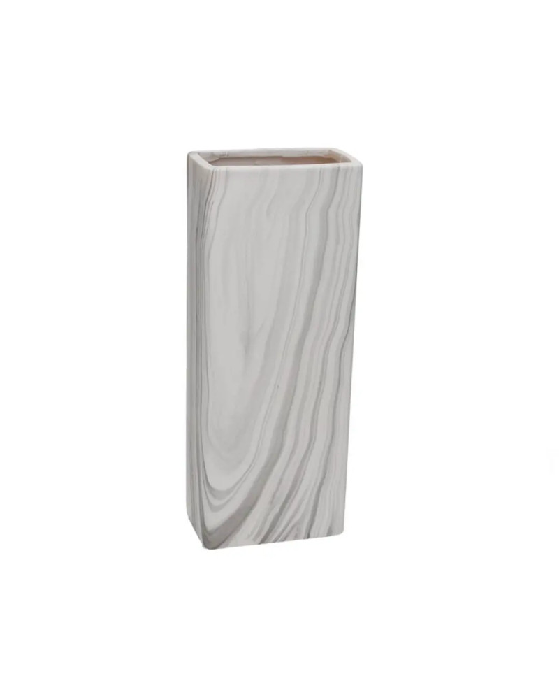 Jarrón Rectangular Mármol Decoración 7.5x12x29.5cm