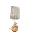 Shadow Table Lamp 14x14x35cm Metal Wood White Decorative