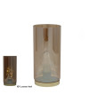 LED Lamp 22cm Smoked Glass Gold Base 8 Lights Elegant
