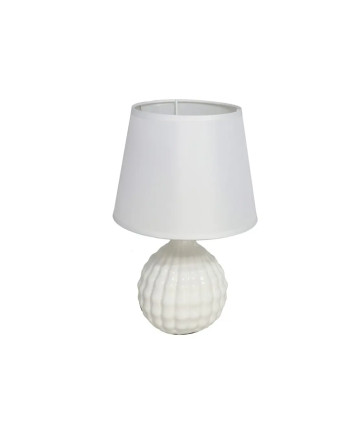 Lampada da Tavolo Ceramica Bianca Design Elegante 22cm
