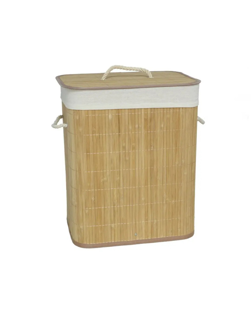 IRKA Wäschekorb Bambus 60L Rechteckig 40x30x50cm