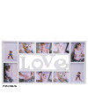 Portafoto Multiplo LOVE Bianco 10 Foto 72x36,5cm Collage