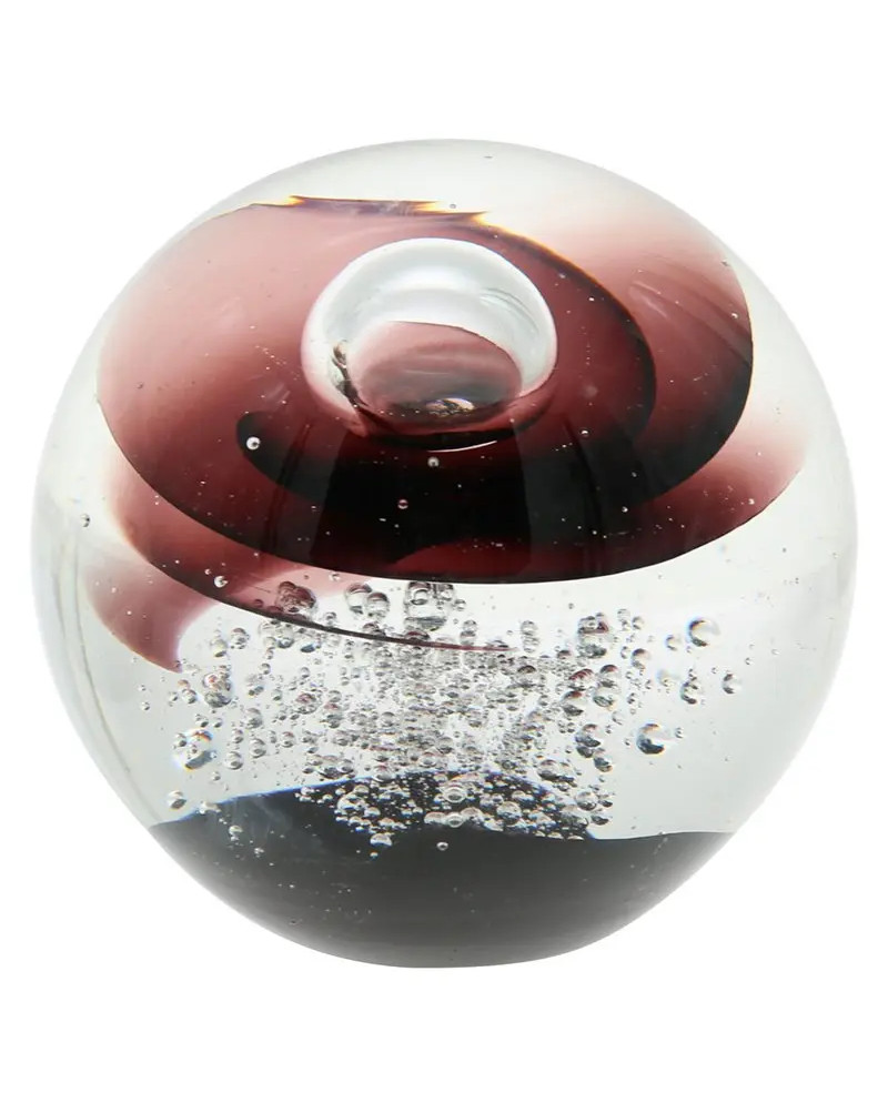 Fermacarte Vetro Granato Spirale Bolle Decor