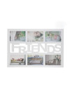 White "FRIENDS" Collage Photo Frame 6 Pictures 48x33cm