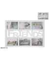 Cadre Photo "FRIENDS" Blanc 6 Photos 48x33cm