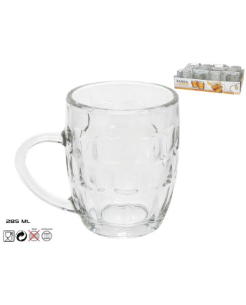 6-Pack Beer Mugs 550ml Classic Dimpled Glass