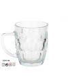 Beer Mugs Glass 550ml (Set of 6) Dishwasher Safe Heavy Duty