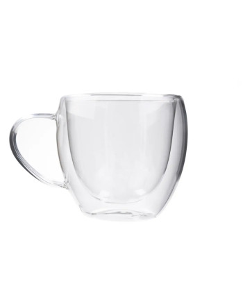 Tazza Ebony Borosilicato 80ml Doppia Parete Caffè Tè