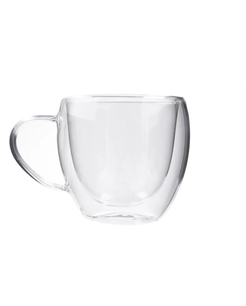 Ebony Borosilicate Mug 80ml Double Wall Coffee Tea