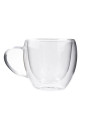 Ebony Borosilicate Mug 80ml Double Wall Coffee Tea