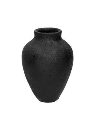 Anjali Decorative Vase Black Textured Home Decor