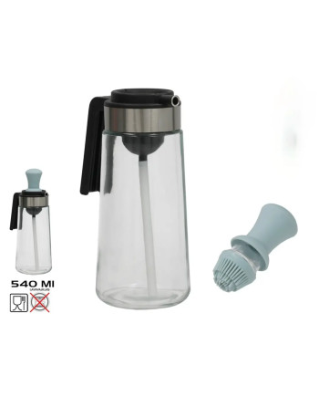 Greta 540ml Oil Vinegar Bottle with Silicone Brush Kitchen