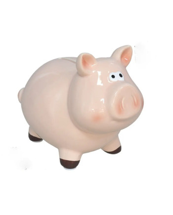 Tirelire Cochon Rose Céramique 17.2cm Économies Déco