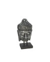 Buddha Kopf Kiwa Silber 30cm | Zen Deko Figur