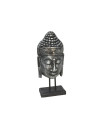 Statua Testa Buddha Kiwa Argento 40cm Decor Zen