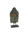 Scultura Testa Buddha Supporto 50cm Statuetta Zen Decor