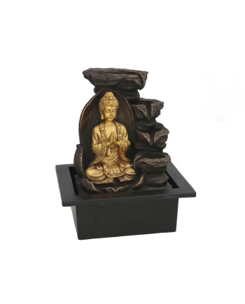 Dekobrunnen Gold Buddha Zen Innenbereich 25cm