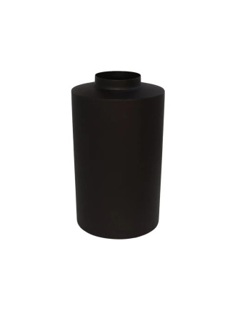 Vase Cylindrique Minimaliste Noir Mat 29cm Décoration