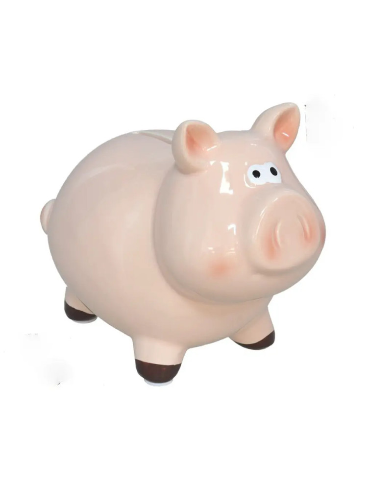 Tirelire Cochon Rose Céramique 17.2cm Économies Déco