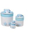 Kids' Lidded Organizer Baskets Teddy Bear Design