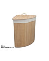 Cesto Ropa Esquinero Bambú Irka 50L 35x35x57cm