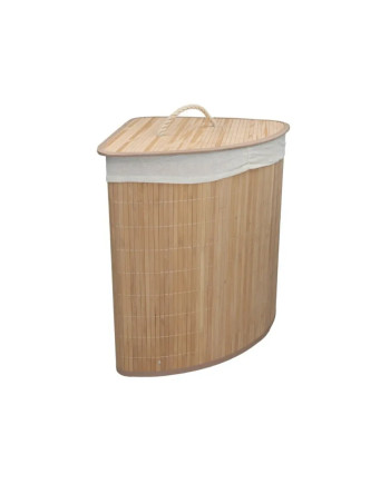 Irka Bamboo Corner Hamper 50L Laundry Basket 35x35x57cm