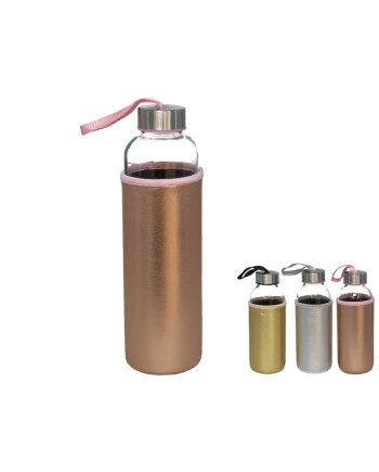 Bouteille Verre 600ml Housse Sangle | Enchantee Cuisine