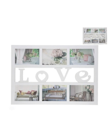 Multiple Photo Frame LOVE 48x33cm for 6 Pictures - Decor