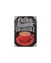 Toile Café Tasse Rouge 'Makes Life Bearable' Art 30x40cm