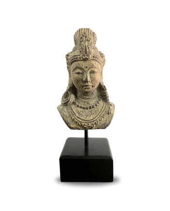 Decorative Grey Fortune Princess Bust on Stand Figurine