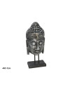 Buddha Kopf Statue Kiwa Silber 40cm Zen Deko
