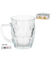 Beer Mugs Glass 550ml (Set of 6) Dishwasher Safe Heavy Duty