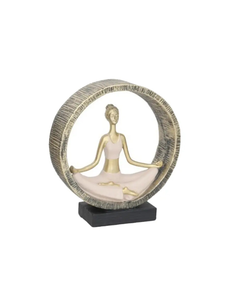 Figurine Yoga Cercle Décoration Zen Méditation Maison