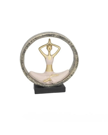 Yoga Figur Kreis Deko Zen Meditation Skulptur Heim