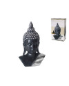 Buddha Bust Black Silver Zen Spiritual Home Decor Figure