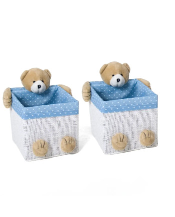 Panier Organisateur Bébé Textile Ours Décoratif