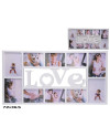 Portafoto Multiplo LOVE Bianco 10 Foto 72x36,5cm Collage